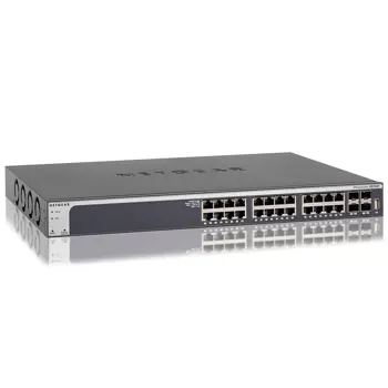 Netgear XS728T-100NES 24x port 10-Gigabit Smart Managed Switch - 24x 10GE copper plus 4 dedicated SFP+ fiber ports!, XS728T-100NES