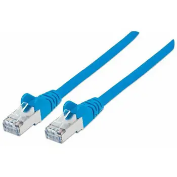 Network Cable, Cat6 compatible, CCA, U,UTP, PVC, 1 m, Blue