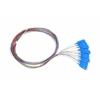 NFO Fiber optic pigtail SC UPC, SM, G.657A, 12 colors, 1m