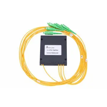 NFO Fiber Optic PLC Splitter, 1:4, ABS Module, SM, G657A1, 1,5m, SC APC