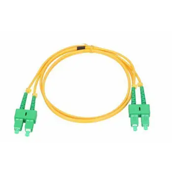 NFO Patch cord, SC APC-SC APC, Singlemode 9 125, G.657A2, 2mm, Duplex, 15m