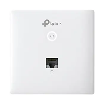 Omada AC1200 wireless MU-MIMO Gigabit wall-plate Access Point, 1 Gigabit downlink port, 1 gigabit uplink port, 802.3af/at PoE in, wall plate mounting, support standalone mode and controlled by Omada S