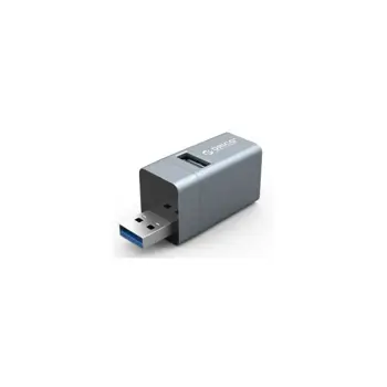 Orico 3-in1 mini USB hub, 3x USB-A, srebrni (ORICO-MINI-U32L-GY-BP)