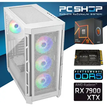 PC Računalo MagazinRS Diamond (AMD Ryzen 9 7900X3D 5.60 GHz (Turbo), Radeon 7900 XTX, 32GB RAM, SSD NVMe 1TB)