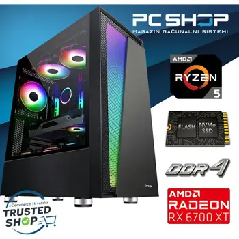 PC Računalo MagazinRS Gamer (AMD Ryzen 5 5600x 4.6Ghz (Turbo), Radeon 6700 XT 12GB, SSD NVMe 1TB, 16GB DDR4 RAM)