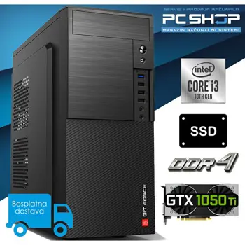 PC Računalo MagazinRS Gamer ( Intel i3 10100f 4-core 4.3GHz (Boost), GTX 1050 Ti, 16GB DDR4 RAM, SSD 480GB)