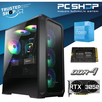 PC Računalo MagazinRS Gamer ( Intel i3 14100f 4-core 4.7GHz (Boost), Nvidia RTX 3050, 16GB DDR4 RAM, SSD 1TB NVMe)