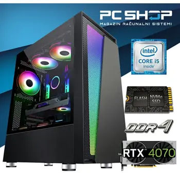 PC Računalo MagazinRS Gamer (Intel i5 13600KF 5.1Ghz (Turbo), Nvidia RTX 4070 Super, 16GB DDR4 RAM, SSD 1000GB NVMe)