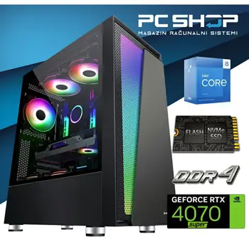 PC Računalo MagazinRS Gamer (Intel i5 14400F 4.70 GHz (Turbo), Nvidia RTX 4070 Super , 16GB RAM, SSD NVMe 1TB)