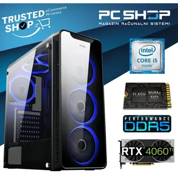 PC Računalo MagazinRS Gamer (Intel i5 14400F 4.7Ghz (Turbo), Nvidia RTX 4060 Ti 16GB GDDR6, SSD 1TB NVMe, 16GB DDR5 RAM)