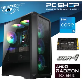 PC Računalo MagazinRS Gamer (Intel i5 14400F 4.7Ghz (Turbo), Radeon RX 6600, 16GB DDR4 RAM, SSD 1TB NVMe)