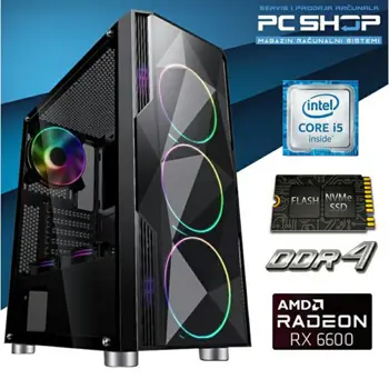 PC Računalo MagazinRS Gamer (Intel i5 14400F 4.7Ghz (Turbo), Radeon RX 6600, 16GB DDR4 RAM, SSD 1TB NVMe)