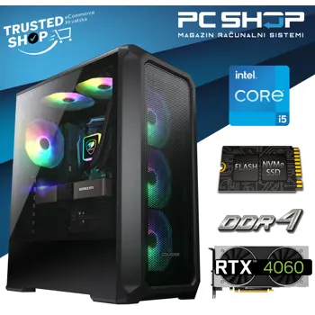 PC Računalo MagazinRS Gamer (Intel i5 14400F 4.7Ghz (Turbo), RTX 4060, 16GB DDR4 RAM, SSD 1TB NVMe)