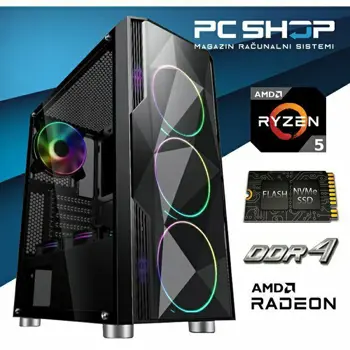 PC Računalo MagazinRS Gamer (Ryzen 5 5500 4.2GHz (Boost), Radeon RX 6600, 16GB DDR4 RAM, SSD 1TB NVMe)