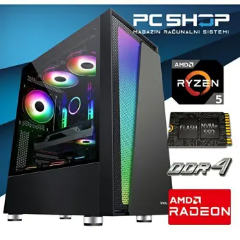 PC Računalo MagazinRS Gamer (Ryzen 5 5600x 4.6GHz (Boost), Radeon RX 6750 XT 12GB, 16GB DDR4 RAM, SSD NVMe 1TB)