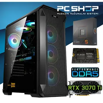 PC Računalo MagazinRS Gamer (Ryzen 5 7600x 4.7GHz (Boost), Nvidia RTX 3070 Ti, 16GB DDR5 RAM, SSD NVMe 1TB)