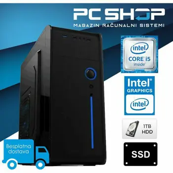 PC Računalo MagazinRS Radna Stanica (Intel i5 10400 4.3Ghz (Boost), 16GB DDR4 RAM, HDD 1TB + SSD 120GB, DVD-RW)