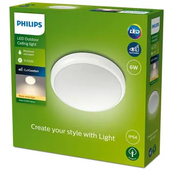 Philips Doris Ceiling 6W 27K Bijela IP54 HV