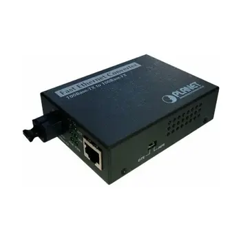 Planet 100TX to 100FX WDM Single Mode Converter 20km