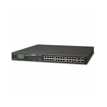 Planet 16-Port 10 100TX 802.3at PoE 2-Port Gigabit TP SFP Combo Desktop Switch