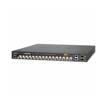 Planet 16-Port Coax 2 P Gigabit 2 SFP Slots PoE over Coaxial Managed Switch