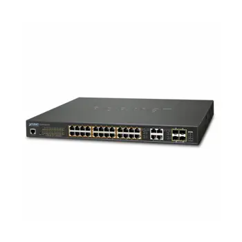 Planet 24-Port 10 100 1000T Ultra PoE 4-Port Gigabit TP SFP Combo Managed Switch