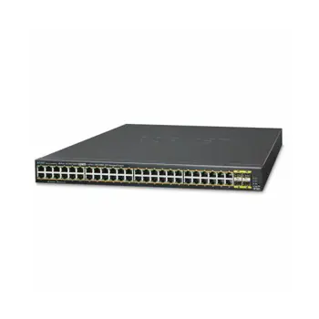 Planet 48 High Power PoE Gigabit Ports 4 SFP Managed Rackmount Switch