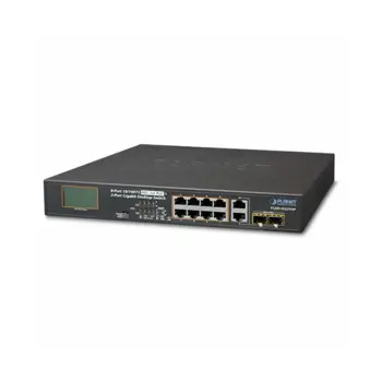 Planet 8-Port 10 100TX 802.3at PoE 2-Port Gigabit TP SFP Combo Desktop Switch