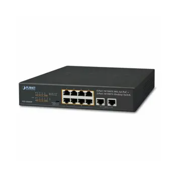 Planet 8-Port FE 802.3at PoE 2-Port FE Desktop Switch (120 watts)