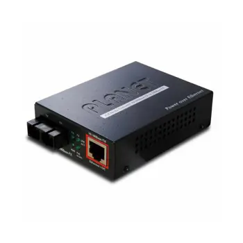 Planet 802.3af PoE 10 100Base-TX to 100Base-FX (SC) Media Converter