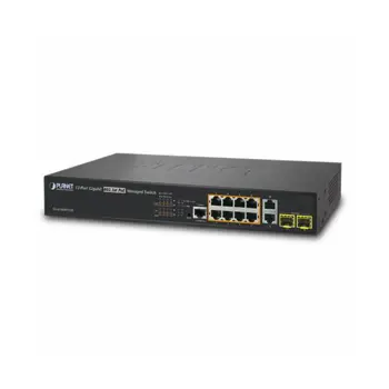 Planet 8P HP POE Gigabit 2 SFP 2P Gig L2 Managed Switch