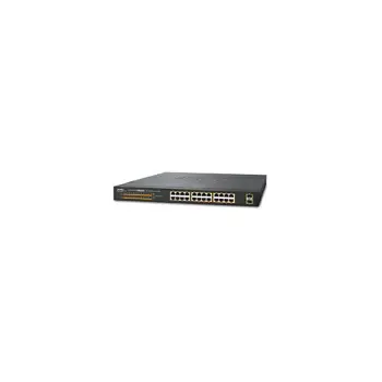 PLANET Gigabit Preklopnik PoE 24-Port 10/100/1000Mbps 802.3at + 2-Port 1000X SFP (220W)