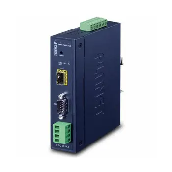 Planet Industrial 1-port RS232 422 485 Serial Device Server with 1-Port 100BASE-FX SFP