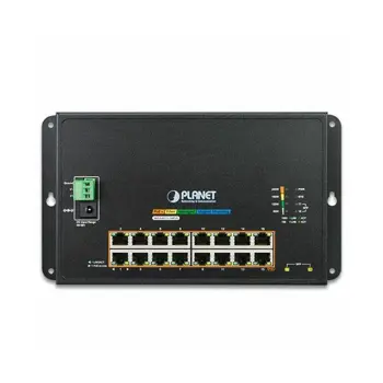 Planet Industrial 16-Port GbE 802.3at PoE 2-Port 100 1000X SFP Wall-mounted Managed Switch