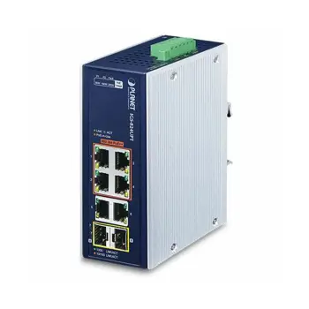 Planet Industrial 4-Port 10 100 1000T 802.3bt PoE 2-Port 10 100 1000T 2-Port 100 1000X SFP Gigabit Ethernet Switch