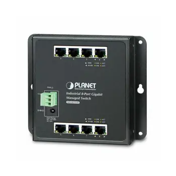 Planet Industrial 8-Port 10 100 1000T Wall-mount Managed Switch (-40~75 degrees C)