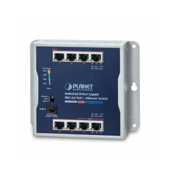 Planet Industrial 8-Port 10 100 1000T Wall-mounted Gigabit PoE Switch