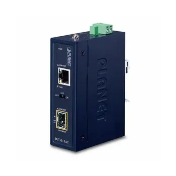 Planet Industrial Compact Size 100 1000 Base- Open Slot SFP to 1GbE RJ45 Media Converter (-40 to 75 C)