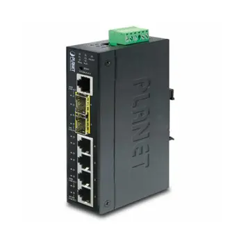 Planet Industrial L2 4-Port 10 100 1000T 2-Port 100 1000X SFP Managed Switch