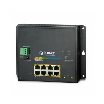 Planet Industrial L2 8-Port 10 100 1000T 802.3at PoE 2-Port 100 1000X SFP Wall-mount Managed Switch