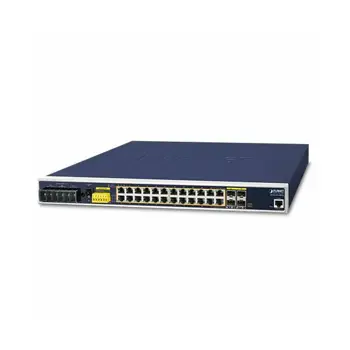 Planet Industrial L3 24-Port GbE RJ45 802.3at PoE 4 Ports Shared 1G Open Slot SFP Managed Ethernet Switch (-40~75C)