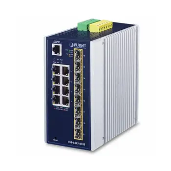 Planet Industrial L3 8-Port 10 100 1000T 8-Port 100 1000X SFP Managed Ethernet Switch