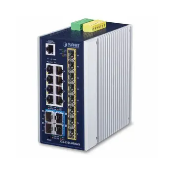 Planet Industrial L3 8-Port 10 100 1000T 8-Port 100 1000X SFP 4-Port 10G SFP Managed Ethernet Switch