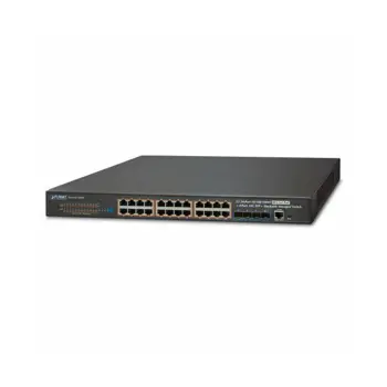 Planet Layer 3 24-Port 1000T 802.3at PoE 4-Port 10G SFP Stackable Managed Switch