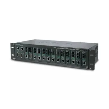 Planet MC-1500R48 15-Slot Media Converter Chassis (DC Power)