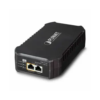 Planet Single-Port 10 100 1000Mbps 802.3bt PoE Injector (95 Watts, internal PWR)