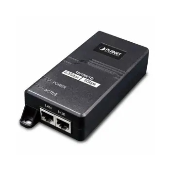 Planet Single-Port Multigigabit 802.3at PoE Injector (30 Watts)