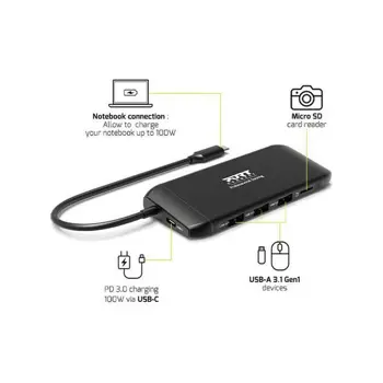 Port docking travel  USB-C,1x4K ili 2xFHD, do 100W