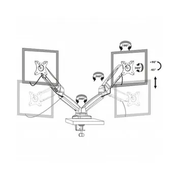 Port nosač 2 monitora 32’’, do 2x8kg, vesa, crni