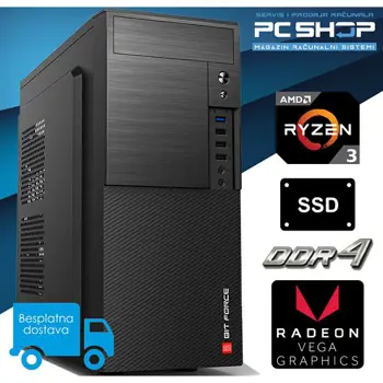 Računalo MagazinRS (AMD Ryzen 3 3200G 4.0GHz (Boost), Radeon Vega 8, 16GB DDR4 RAM, SSD 500GB)